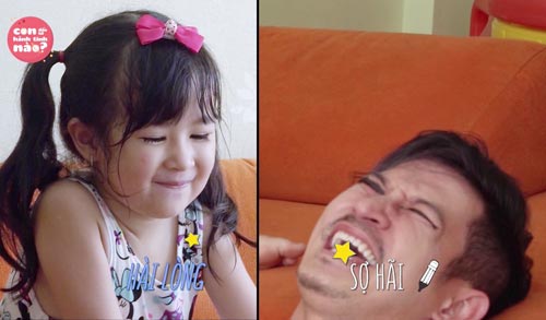 Huy Khánh được con gái 4 tuổi “chăm chút” dung nhan - 4