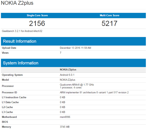 Xuất hiện Nokia Z2 Plus dùng RAM 4GB - 1