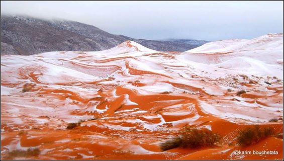 Sa mạc Sahara lần đầu có tuyết sau gần 40 năm - 1