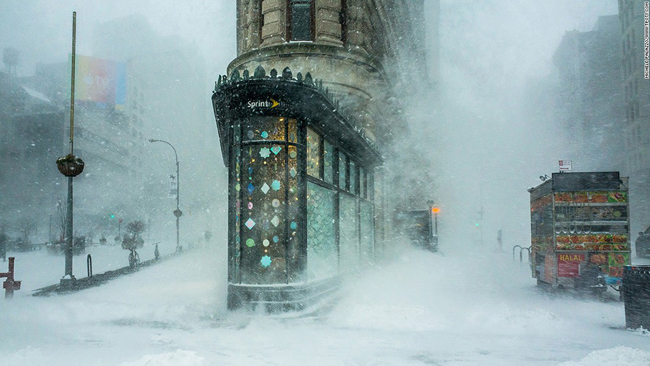 Vẻ đẹp của New York trong cơn bão tuyết Jonas năm 2016. Ảnh: Michele Palazzo.