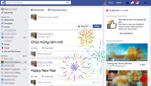 Khui hiệu ứng &#34;Happy New Year&#34; cực độc trên Facebook - 1