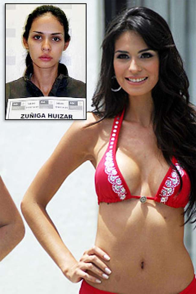 Hoa hậu Mỹ Latin tổ chức năm 2008 Laura Zuniga từng bị bắt cùng với bạn trai mình vì vận chuyển trái phép ma túy và vũ khí.