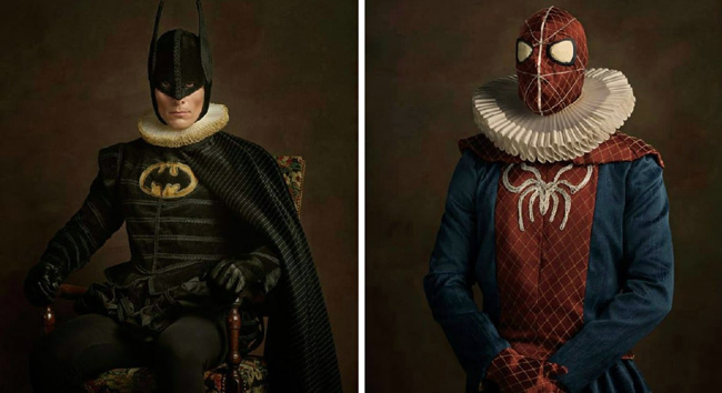 Hình ảnh của các "siêu anh hùng" trong trang phục thế kỷ trước.