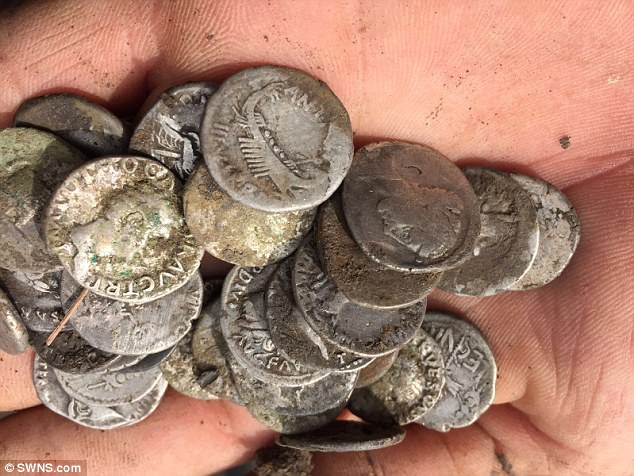 Anh: Tìm được kho báu 600 đồng xu cổ La Mã trên ruộng - 1