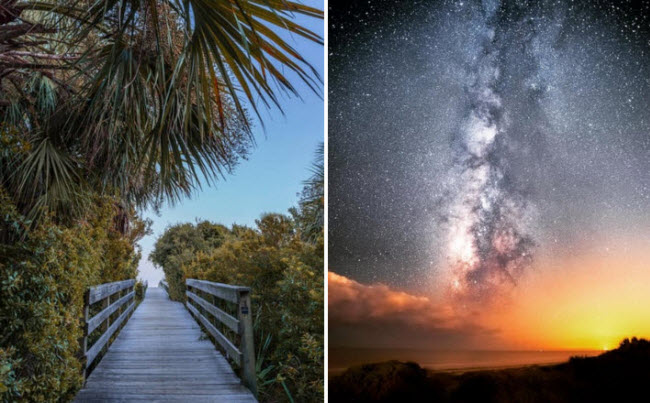 Đảo Kiawah, South Carolina: Cách thành phố khoảng 1 giờ di chuyển, đảo Kiawah gây ấn tượng với cảnh hoàng hôn đẹp nhất nước Mỹ và bầu trời đêm đầy sao.