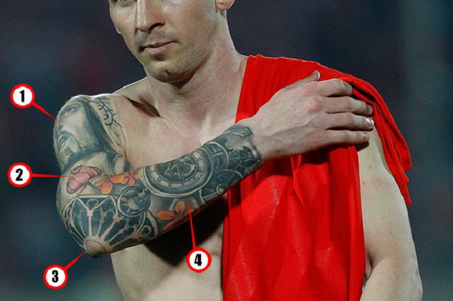Bí ẩn sau hình xăm &#34;độc&#34; của Messi, Beckham, Sergio Ramos - 1