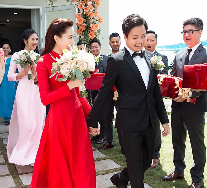 Thu Thảo và chồng đại gia ôm hôn đắm đuối trong tiệc cưới xa hoa - 8