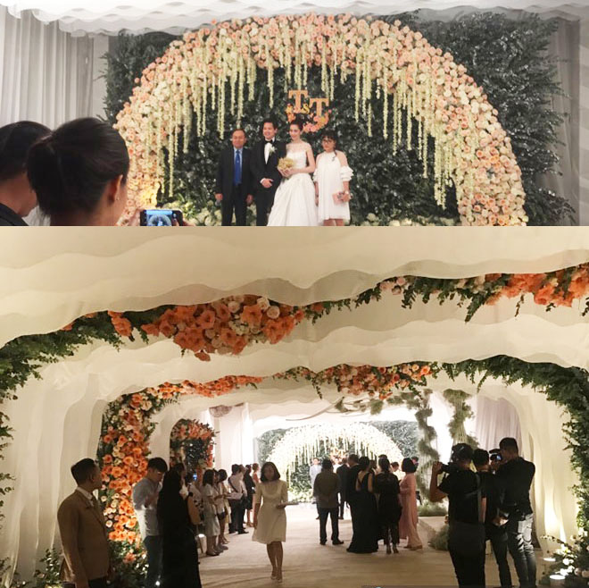 Thu Thảo và chồng đại gia ôm hôn đắm đuối trong tiệc cưới xa hoa - 8