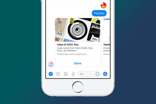Facebook Messenger đã được tích hợp Apple Music - 1