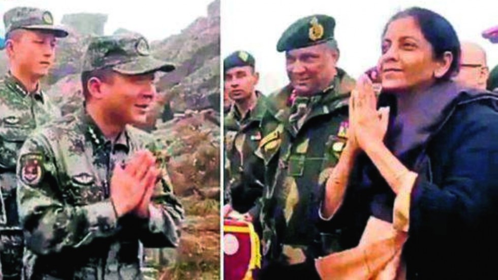Bộ trưởng QP Ấn Độ thăm biên giới giáp TQ, gặp điều bất ngờ - 1