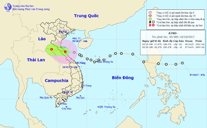 Áp thấp nhiệt đới giật cấp 8 đổ bộ đất liền, Thanh Hóa-Quảng Trị mưa to - 1