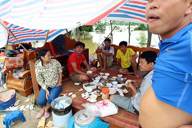 Vỡ đê bao ở Chương Mỹ: Người, lợn phải chung nhà, gà vịt bị cuốn trôi - 6