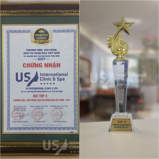 Hệ thống US International Clinic & Spa lọt top 3 VTM hàng đầu Việt Nam 2017 - 2