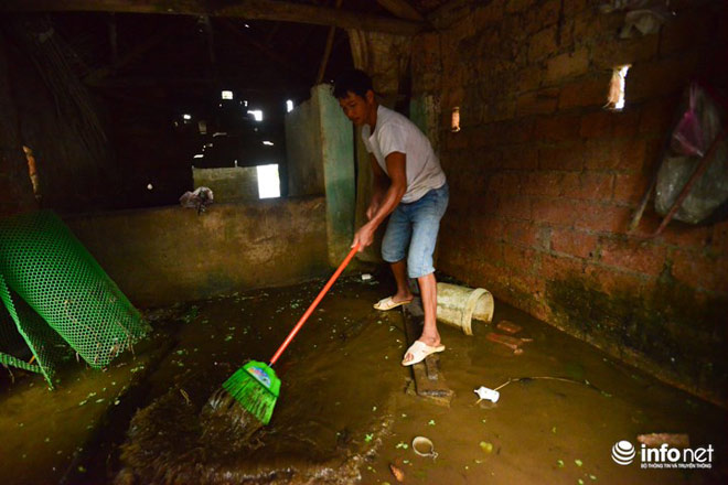 Người dân Chương Mỹ dọn dẹp "chiến trường" sau ngập lụt - 11