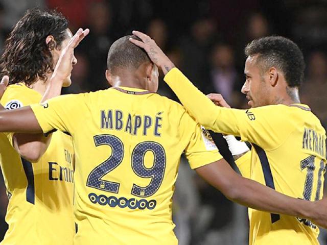 Bộ ba Neymar-Cavani-Mbappe cực đỉnh, PSG hóa “mãnh thú” trời Âu