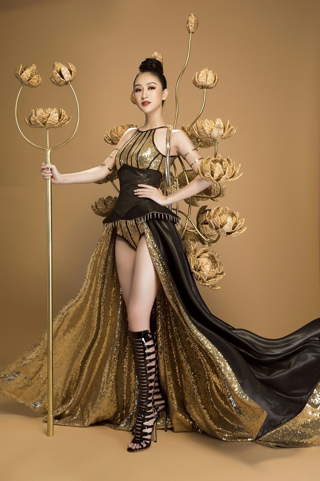 Trang phục truyền thống ngắn như đồ bơi của mỹ nữ Việt tại Hoa hậu Trái đất - 1
