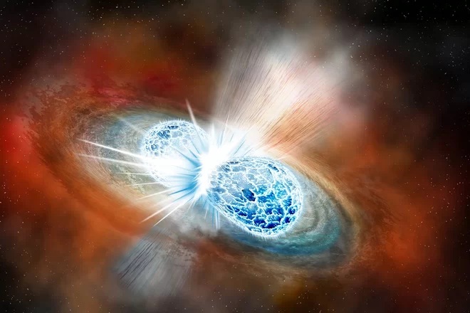 Điều gì xảy ra khi hai ngôi sao Neutron sát nhập nhau? - 1