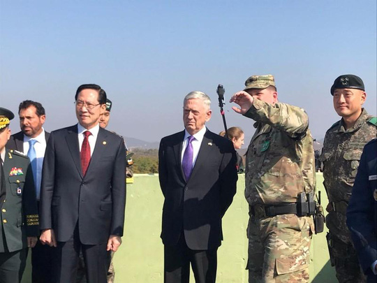 Bộ trưởng Quốc phòng Mỹ đến gần &#34;lò lửa&#34; Triều Tiên - 1