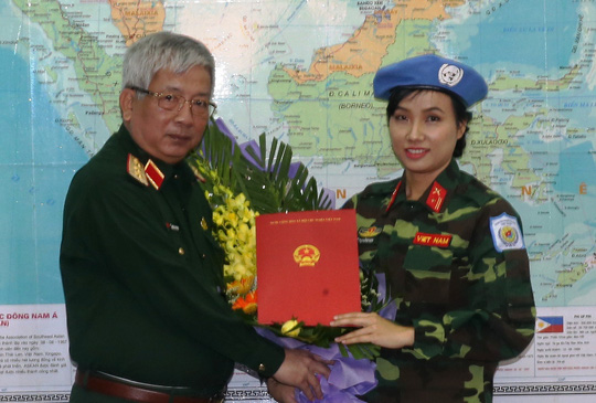Nữ sĩ quan Việt Nam đầu tiên đi gìn giữ hòa bình Liên Hợp Quốc - 1