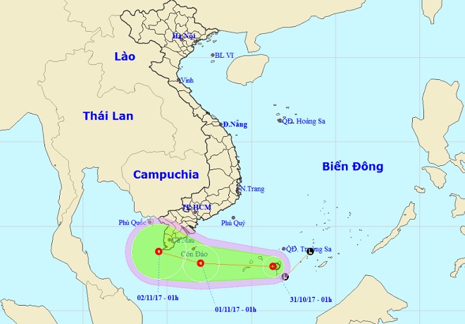 Áp thấp nhiệt đới giật cấp 8, mưa dông kèm vòi rồng uy hiếp Nam Bộ - 1