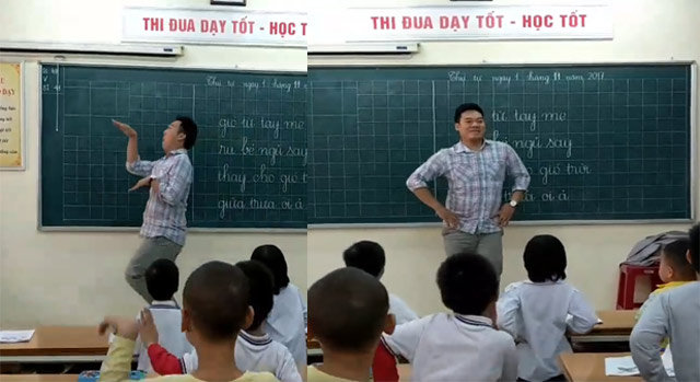 Thầy giáo nhảy "dẻo như kẹo" trong lớp học gây bão mạng - 2