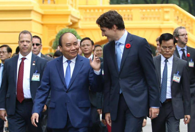 Cận cảnh lễ đón Thủ tướng Canada Justin Trudeau ở Phủ Chủ tịch - 6