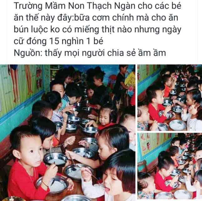 Nghệ An: trẻ mầm non ăn miến luộc chan nước, nhà trường thu sai nhiều khoản - 1