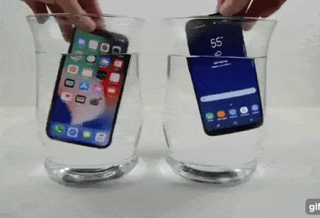 BẤT NGỜ: iPhone X “chết sặc”, Galaxy S8 vẫn sống trong nước lạnh - 1