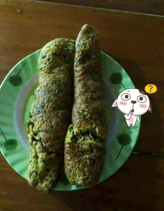 Vợ làm trứng cuộn hành, chồng chạy mất dép không dám ăn - 2