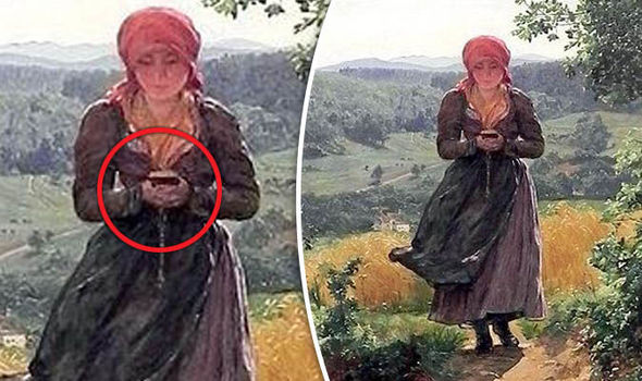Bức tranh cô gái cầm “điện thoại thông minh” cách đây 150 năm - 1