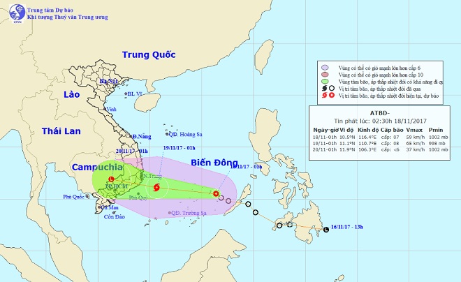 Bản tin thời tiết 13h: Bão số 14 hướng vào đất liền, Khánh Hòa đến Bình Thuận sắp mưa to - 1