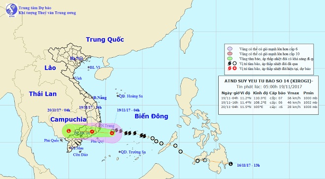 Bão số 14 đổ bộ vào Khánh Hòa – Bình Thuận, suy yếu thành áp thấp nhiệt đới - 1