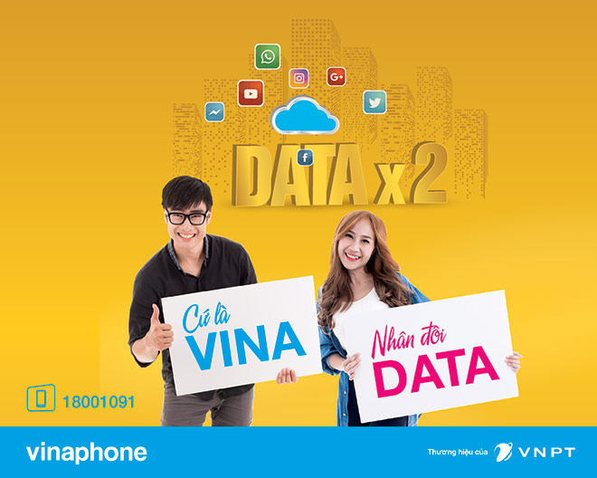 VinaPhone tăng gấp 2 dung lượng tất cả gói Data 3G/4G - 1