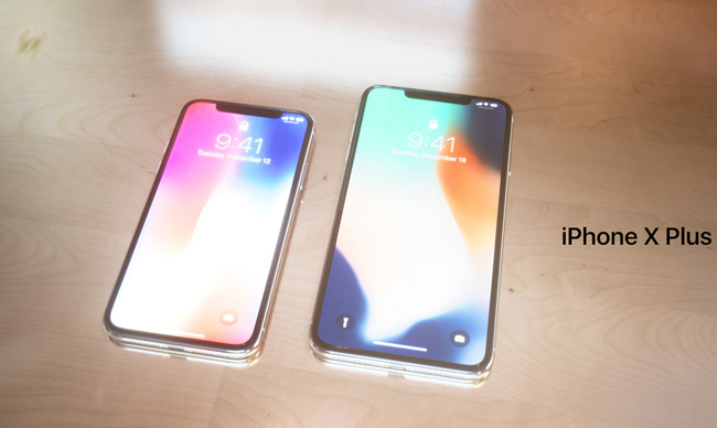 Chiếc iPhone X Plus của ông có màn hình lên tới 6,7 inch lớn hơn khá nhiều so với phiên bản iPhone X (màn hình kích thước 5,8 inch) hiện hành của Apple.