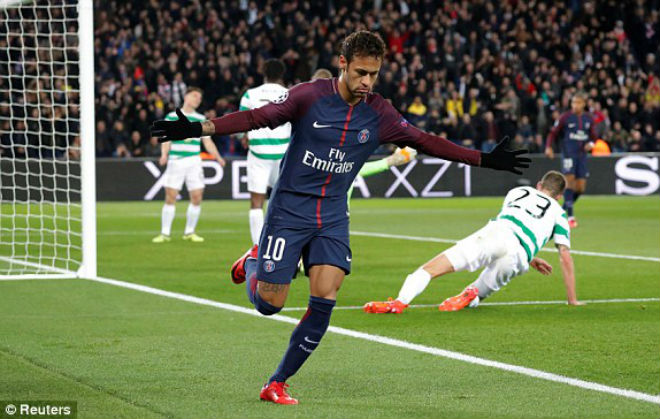 PSG - Celtic: Neymar rực sáng, tưng bừng &#34;tiệc&#34; 8 bàn - 1