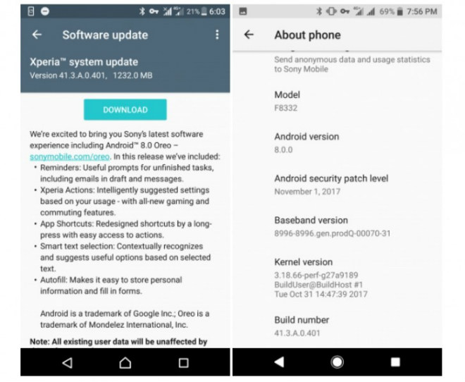 Sony Xperia XZ, XZs chính thức lên đời Android 8.0 Oreo - 2