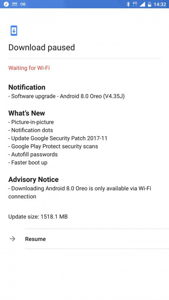 Nokia 8 đã nhận được bản nâng cấp lên hệ điều hành Android Oreo - 1
