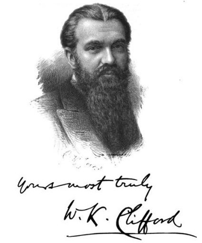 3. William Kingdon Clifford (Anh, 1845-1879) là 1 nhà toán học xuất sắc khi giới thiệu mô hình đại số hình học. 30 tuổi ông kết hôn với tiểu thuyết gia, nhà báo nổi tiếng thời đó, Lucy Clifford. Tuy nhiên do làm việc quá độ, ông đã mất sớm để lại người vợ góa và 2 đứa con nhỏ.