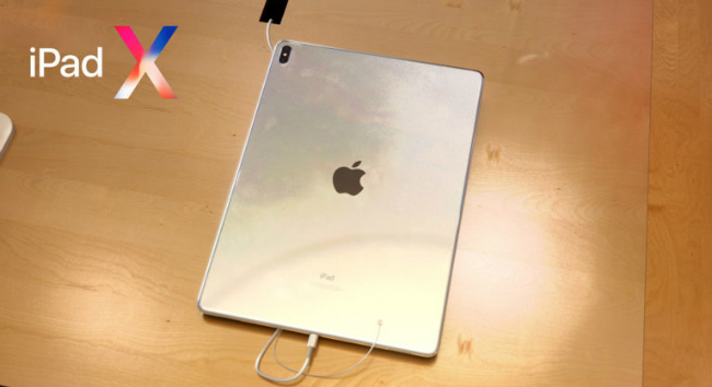 Mặt lưng của iPad X.