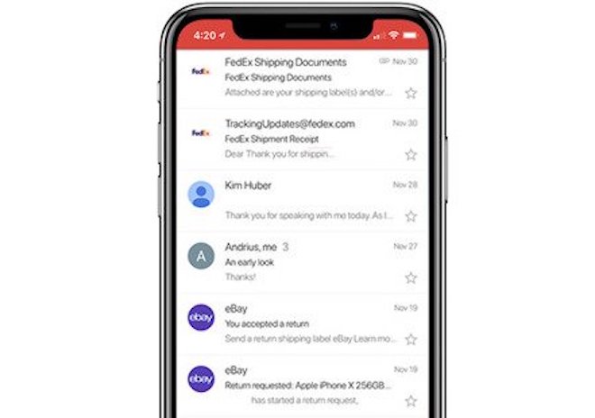 Gmail tung ra bản update cho iPhone X - 1