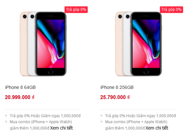 Giáp Tết, giá bán iPhone 8, 8 Plus không ngừng giảm mạnh - 1
