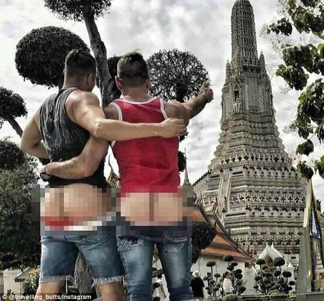 Chụp ảnh khoe vòng 3 trước chùa thiêng ở Thái Lan, du khách nhận &#34;kết đắng&#34; - 1