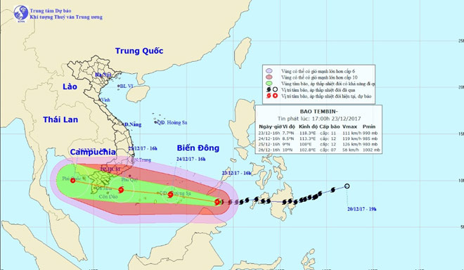 Bản tin bão 18h: Bão “Trâu Mộng” tăng cấp, hướng vào Nam Bộ - 1