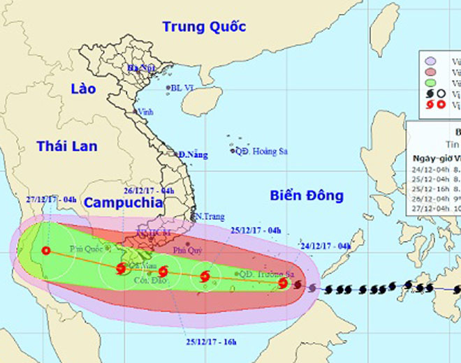 Bản tin bão 8h: Bão số 16 vào Biển Đông, nhắm thẳng Bà Rịa-Vũng Tàu đến Cà Mau - 1
