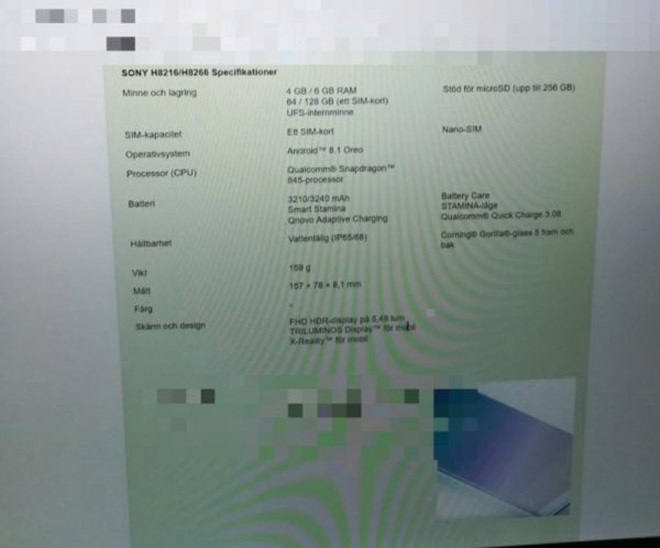 Sony H8266 sẽ là smartphone Xperia có RAM 6GB đầu tiên - 2