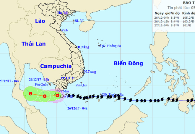 Tin cuối cùng về bão Tembin: Trâu Mộng đuối sức, dân Nam Bộ thở phào - 1