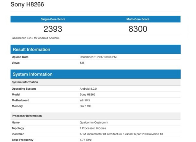 Sony Xperia cao cấp năm sau sẽ chạy chip Snapdragon 845 - 1