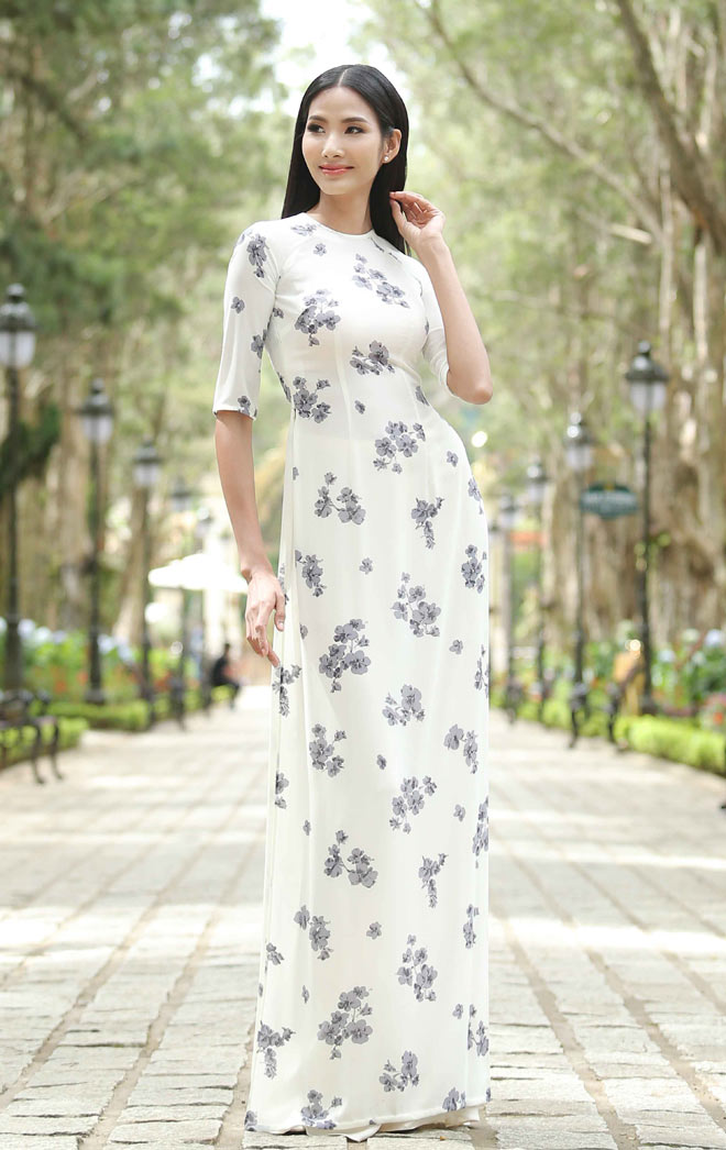 Dàn người đẹp Hoa hậu Hoàn vũ mặc áo dài khoe nét xuân thì - 5