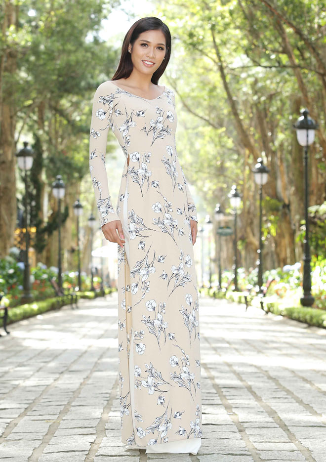 Dàn người đẹp Hoa hậu Hoàn vũ mặc áo dài khoe nét xuân thì - 10