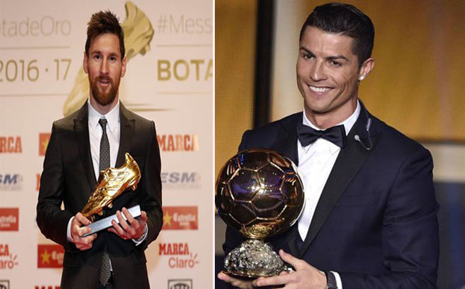 Ronaldo Bóng Vàng không hay hơn Messi Giày Vàng năm 2017? - 2